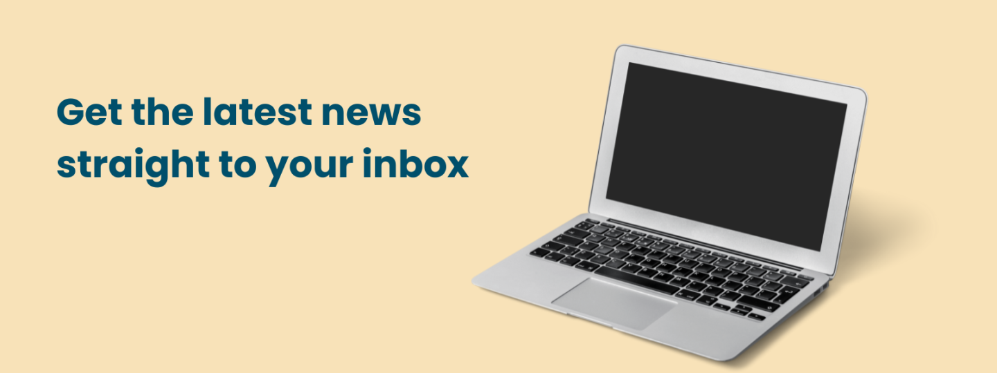 image of a laptop. Text reads ‘Get the latest news straight to your inbox’. ‘Healthwatch, your health and social care champion'