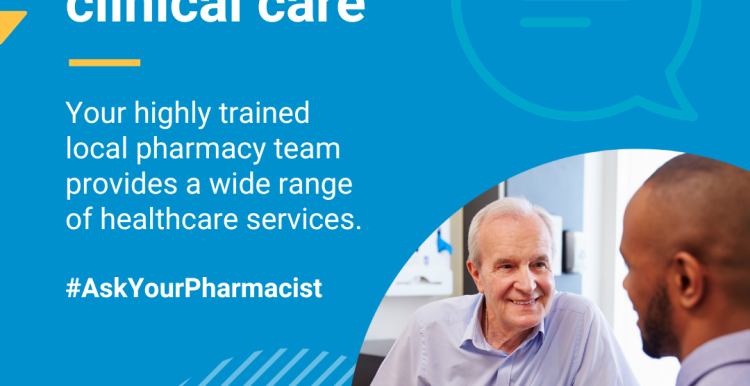 Convenient clinical care. Your highly trained local pharmacy team provides a wide range of healthcare services. #AskYourPharmacist