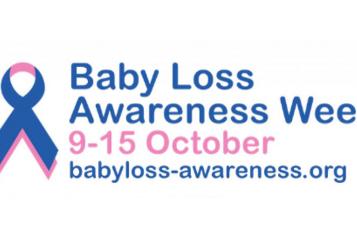 Baby Loss Awareness Week 9-15 October. Blue and pink ribbon. babyloss-awareness.org