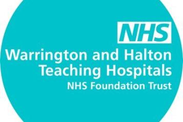 NHS logo. Reads Warrington and Halton Teaching Hospitals NHS Foundation Trust.