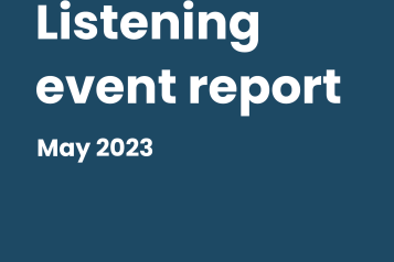 Listening Event Report cover - May 2023 Warrington Hospital