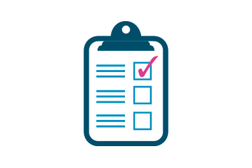 Graphic of a survey with lines and boxes. 