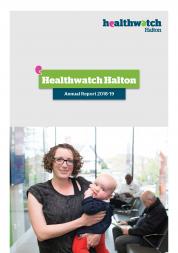cover image for annual report. Woman holding baby.